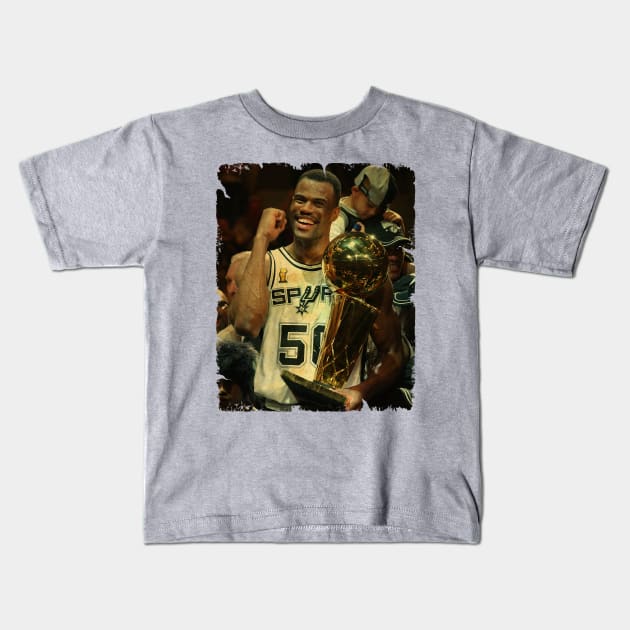 David Robinson - Vintage Design Of Basketball Kids T-Shirt by JULIAN AKBAR PROJECT